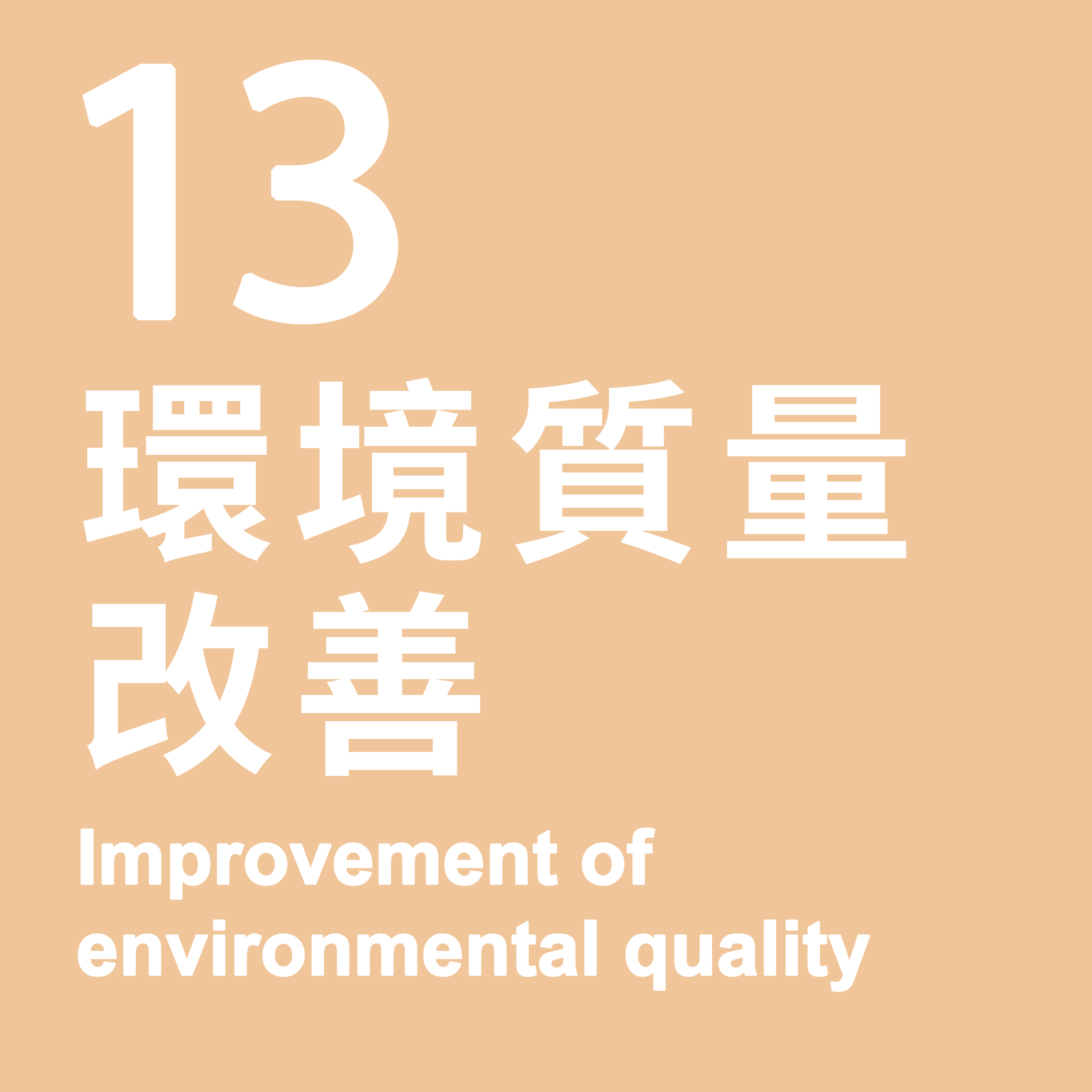 13. Improvement of environmental quality